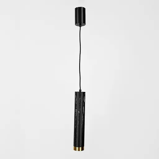Мінімалістичний підвіс у чорному мармуровому корпусі 32х6 см | Арт. A077/1 BK | Line F - фото 2