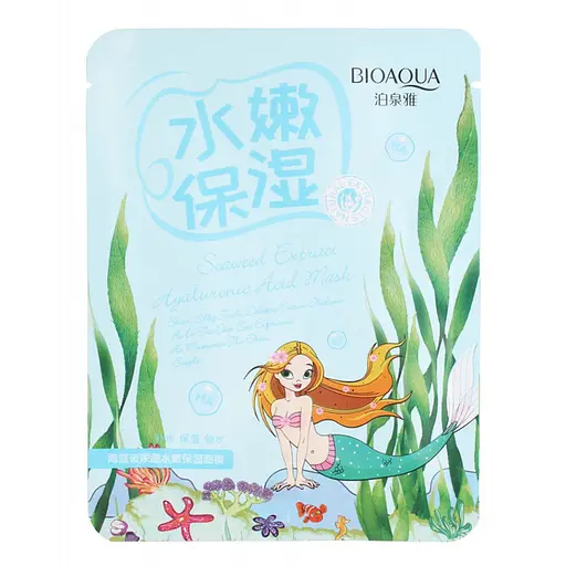 Тканевая маска Bioaqua с экстрактом морских водорослей и гиалуроновой кислотой Seaweed Extract Hyaluronic Acid