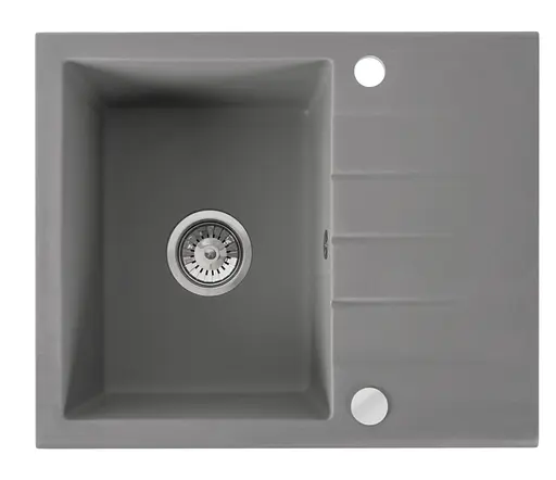 Кухонна мийка гранітна Rea North grey ZLE-00128, Сірий - фото 9