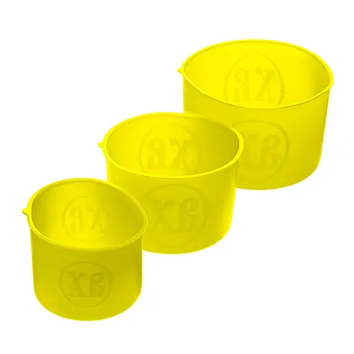 Набор из 3 силиконовых форм для выпекания пасхальной выпечки пасхи и куличей (паски) Ø20/12/15 см, A-plus Желтый 86122 - фото 5