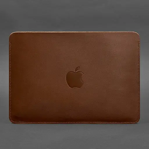 Чохол із натуральної шкіри BlankNote для MacBook 13 дюйм Світло-коричневий - фото 3