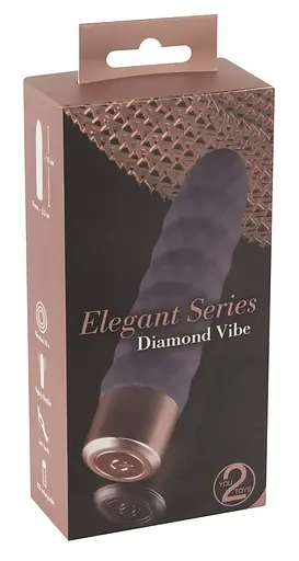 Міні вібратор Elegant Series Orion Diamond Vibe 15 см фіолетовий - фото 8