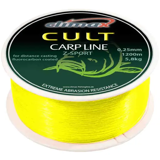 Волосінь Cli мax Cult Carp Line Z-Sport 1300 м (fluo-yellow) 0.22 мм 4.4 кг