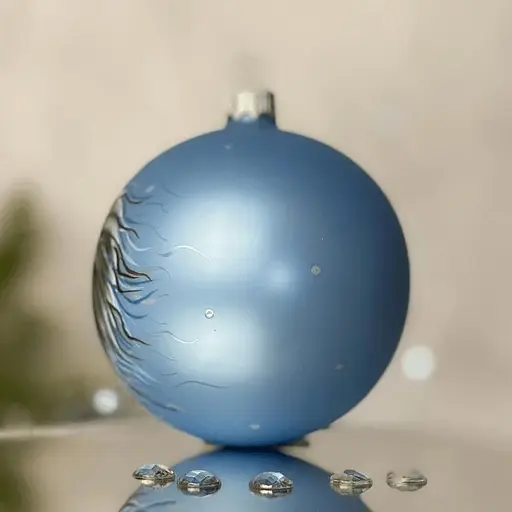 Елочное украшение Санта Шоп Символ 2026 Мечтательный конь голубой стекло (4820001234077) - фото 2