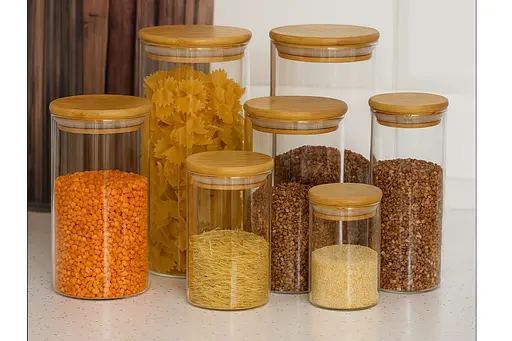 Набор банок для сыпучих и круп 6+1 - фото 2
