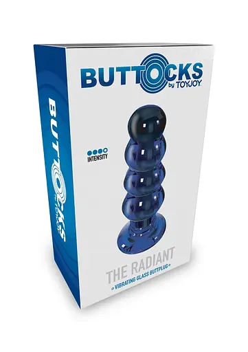 Анальна пробка Radiant Glass Buttplug 11.5 см (синій) - фото 2