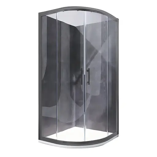 Душевая кабина без поддона Koer SR SC04-90x90x195-TR-07 прозрачное стекло Easy Clean 5 мм, graphite KR5362, Универсальная, прозрачная , графит - фото 1