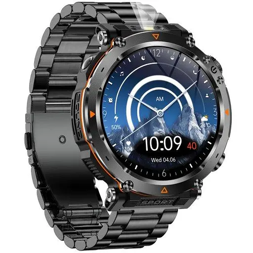 Розумний наручний годинник Smart Avation Pro Steel 2 ремінця (Чорний) - фото 4