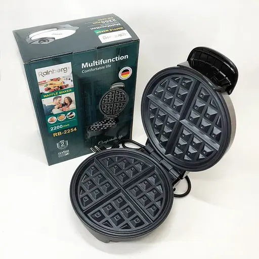 Круглая электровафельница Rainberg RB-2254 для толстых бельгийских вафель 2200 Вт - фото 8