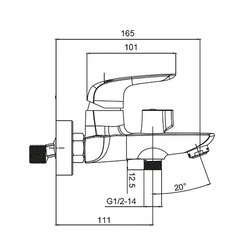 Змішувач для ванни Koer KB-40008-05 (KR3473) - фото 2