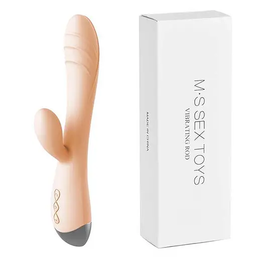 Смарт вибратор-кролик с USB зарядкой 21 см для клитора и точки G Розовый