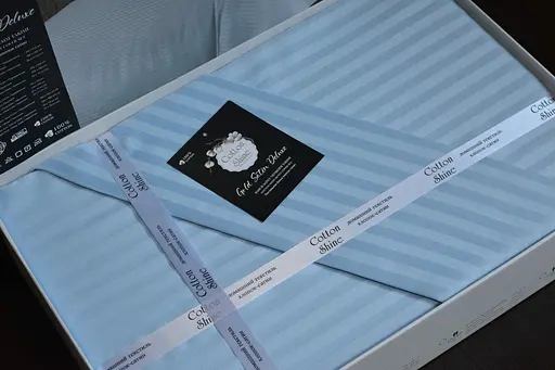 Постільна білизна Sky Blue Сатин-Stripe Cotton Shine pbe0052027 - фото 2