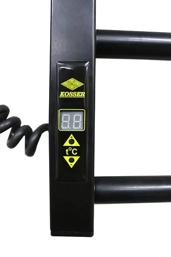 Электрический полотенцесушитель Kosser Нелио 1000x500/10 ЕR тайм. Нержавеющая сталь (черный) ДН02ER, Черный матовый, Правое - фото 3