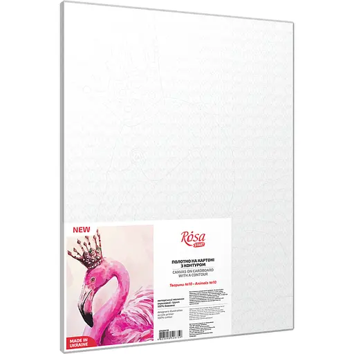 Полотно на картоне с контуром Rosa Start Животные №10 30х40 хлопок акрил - фото 2