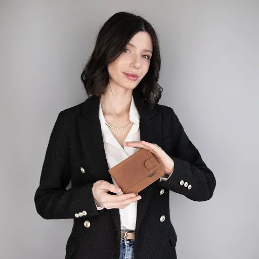 Гаманець чоловічий шкіряний Nordee HJORT 8806A світло-коричневий - фото 2