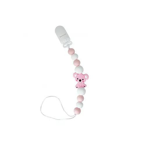 Цепочка для пустышки "Коала" MGZ-0521(Pink) силиконовая