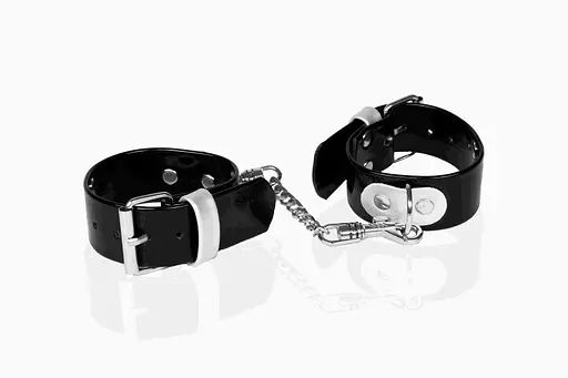 Наручники Whips Collections lakier (чорний) - фото 2