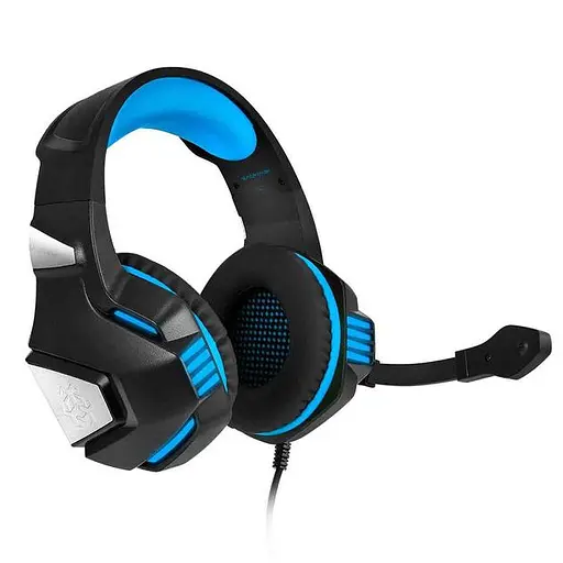 Дротова гарнітура Hunterspider Gaming with LED V3, USB, 3.5mm, 2.2m, black-blue - фото 5