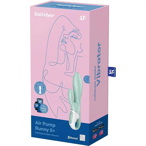 Смарт вібратор-кролик Satisfyer Air Pump Bunny 5+, надувається - фото 7