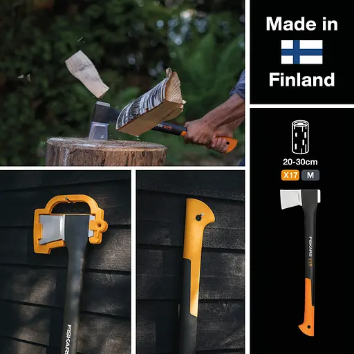 Універсальна сокира-колун Fiskars X17 M, 60 см, 1.5 кг, 122463 (1015641) - фото 6