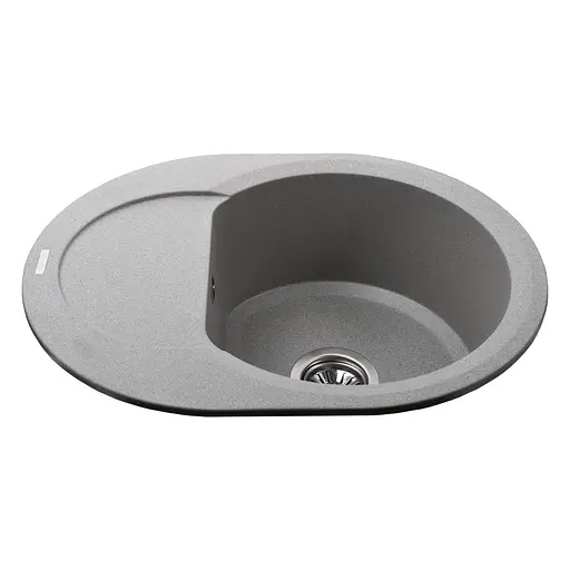 Гранитная мойка Globus Lux Moraine серый камень 600x470 мм А0005, Серый - фото 2