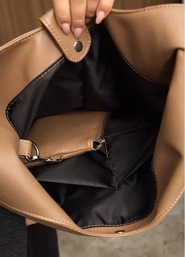 Женская сумка Sambag HOBO M кофейный 35 х 40 х 8 см (53200021) - фото 8