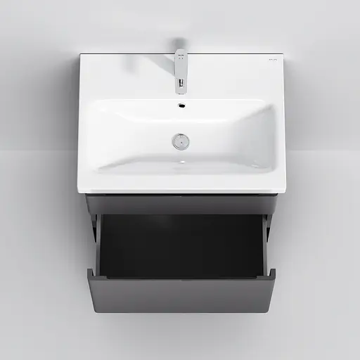 Тумба з умивальником AM.PM Hit 60 см підлогова графіт матовий M93A-FSX0602-WC0602GM38 Графіт - фото 8