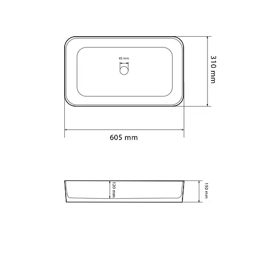 Умивальник VBI Paterno white накладний VBI-012609, Білий - фото 2