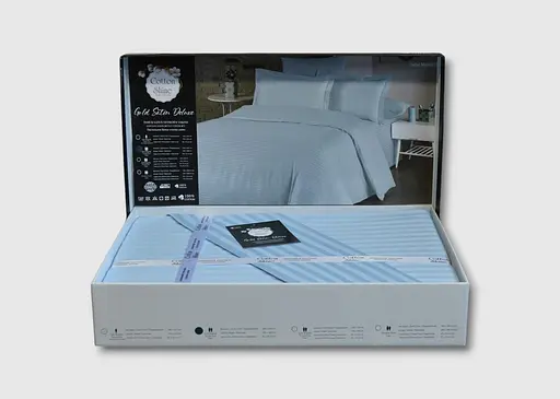 Постільна білизна Sky Blue Сатин-Stripe Cotton Shine pbe0052027 - фото 3