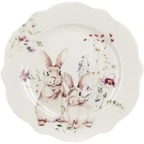 Тарелка BonaDi Весенняя история фарфоровая десертная 19 см (K087)