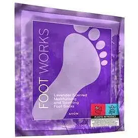 Зволожувальна та пом'якшувальна маска-шкарпетки для ніг Avon з ароматом лаванди (1 пара) - фото 1