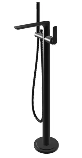 Смеситель для ванны напольный Kohlman Experience black QF1165EB Черный матовый - фото 1