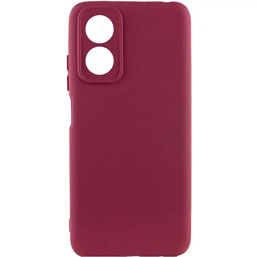 Чохол Silicone Cover Lakshmi Full Camera (A) для Oppo A17 Бордовий / Marsala