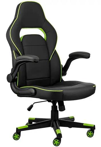 Ігрове крісло 2E Gaming Hebi Black/Green (2E-GC-HEB-BK) - фото 1