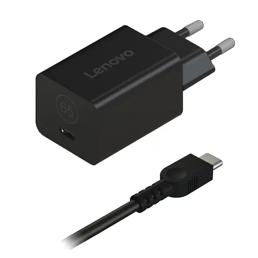 Блок живлення до ноутбуку Lenovo 65W GaN Nano Adapter USB Type-C (40AWGN65EU)