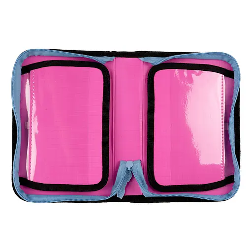 Школьный пенал твердый 1Вересня одинарный с двумя клапанами HP-04 Pink and Blue - фото 3