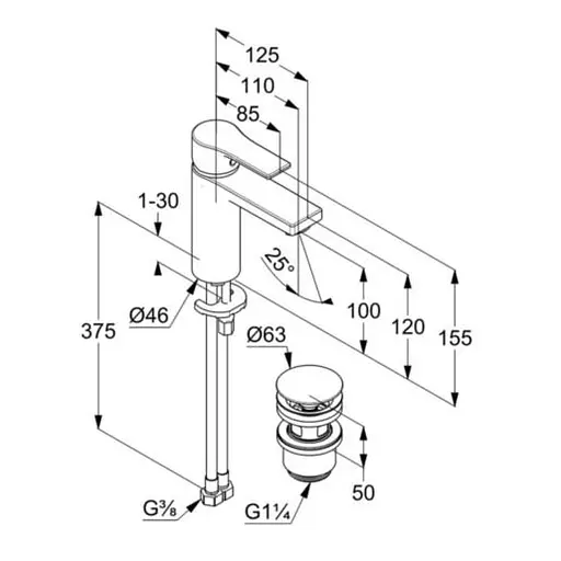 Смеситель для умывальника Kludi Zenta SL 482980565 - фото 2