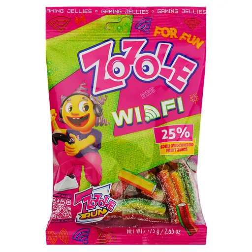 Цукерки Zozole Wifi з фруктовим смаком желейні 75 г