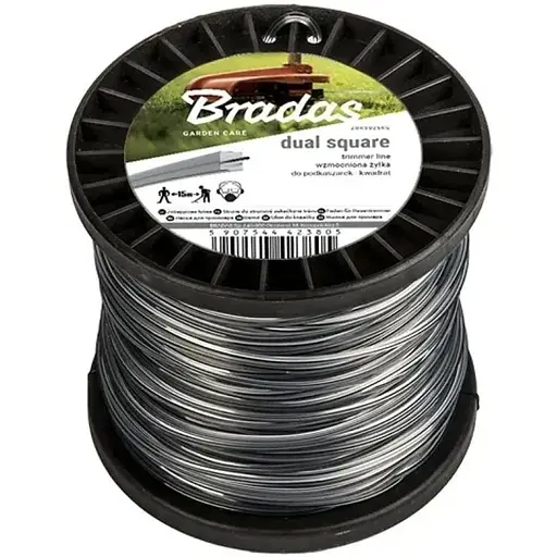 Волосінь для тримера Bradas RIPPER DUAL "квадрат" 2,7мм х 100м ZRK27100S - фото 1