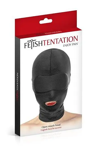 Капюшон для БДСМ с открытым ртом Fetish Tentation Open Mouth Hood - фото 2