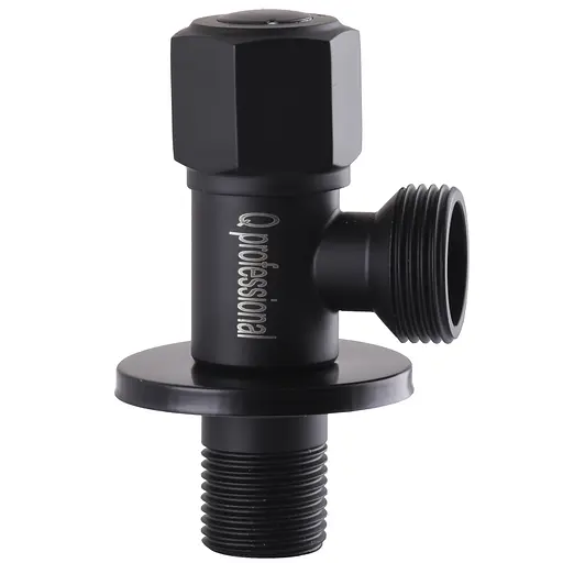 Кран кульовий кутовий Q Professional 1/2″X3/4″ NV-QP888 Black 000025137 - фото 2