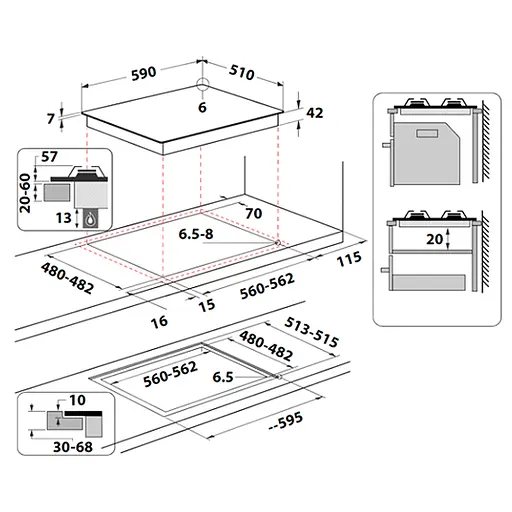 Варочная поверхность Whirlpool GOA 6425/NB1 с турбо конфоркой - фото 6