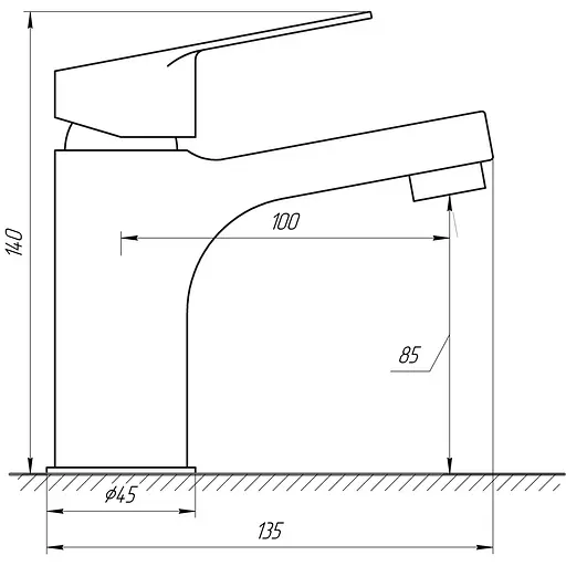 Змішувач для раковини TOPAZ ZARA TZ 13202-H44 - фото 4