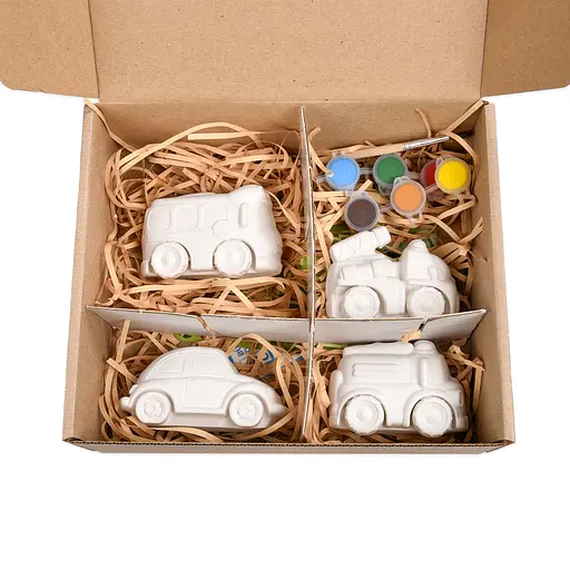 Набір для творчості Strateg Гіпсові розмальовки Розфарбуй машини (31038) - фото 2