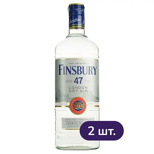Джин Finsbury Platinum, 47% 1 л х 2 шт. 