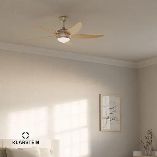 Стельовий вентилятор Klarstein Bolero Smart 55 Вт Бежевий (10046058) - фото 6