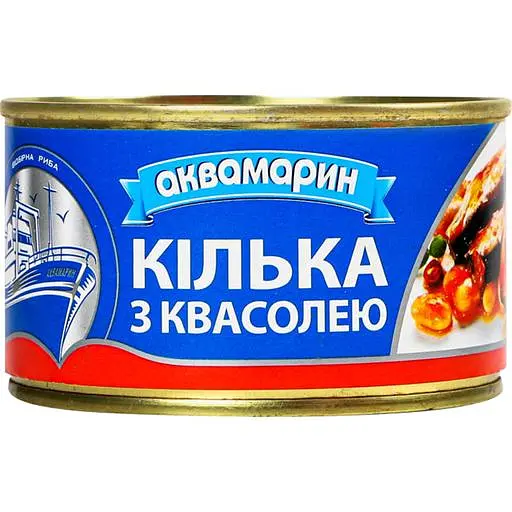 Уценка. Килька Аквамарин обжаренная с фасолью 230 г (893891) - фото 1