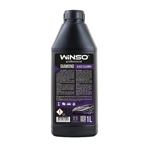 Очиститель Winso Diamond Glass Cleaner для стеклянных и зеркальных поверхностей автомобиля концетрат 1:10, 1 л