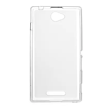 Чохол-накладка панель для Sony Xperia C C2305 біло-прозора - фото 2