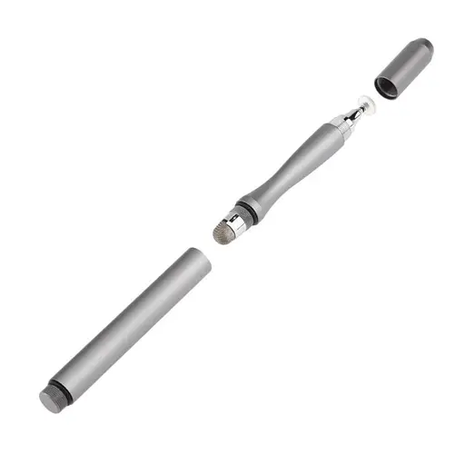 Стилус ємнісний, високоточний Jot Pro двосторонній, з вигином, металевий, сріблястий - фото 1